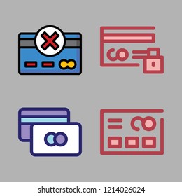 debit icon set. vector set about credit card icons set.