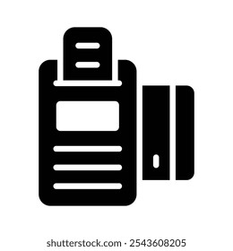 Debit machine icon for processing card payments and transactions