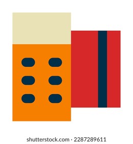 débito del estilo de icono plano de compra en línea