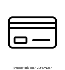Debit payment icon in linear color editable