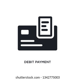 debit payment isolated icon. simple element illustration from payment concept icons. debit payment editable logo sign symbol design on white background. can be use for web and mobile