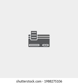 Debit payment vector icon illustration sign