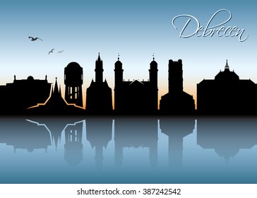 Debrecen skyline - vector illustration