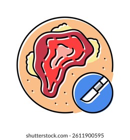 debridement surgery color icon vector. debridement surgery sign. isolated symbol illustration