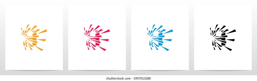 Debris Explosion On Letter Logo Design H