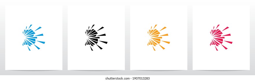 Debris Explosion On Letter Logo Design B