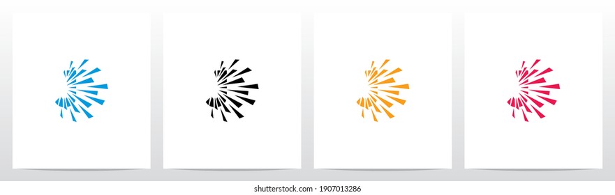 Debris Explosion On Letter Logo Design J
