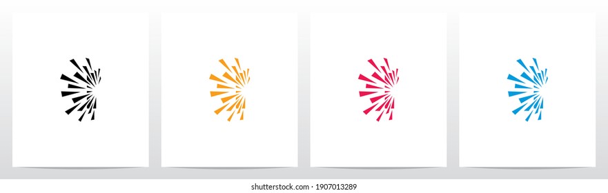 Debris Explosion On Letter Logo Design I