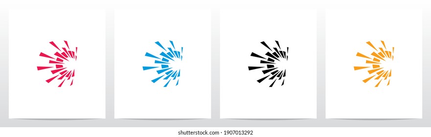 Debris Explosion On Letter Logo Design C