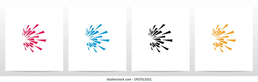 Debris Explosion On Letter Logo Design S