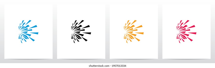 Debris Explosion On Letter Logo Design R