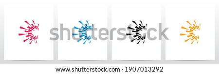 Debris Explosion On Letter Logo Design C