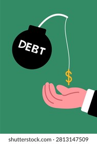 Debt Bomb Dangling Over Hand