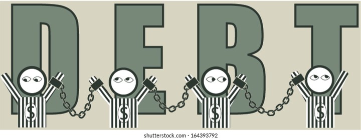Debt bondage concept