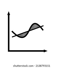 Debt Brake Illustration. Business Cycle Icon Shows Boom And Recession In Black And White. Simple Icon