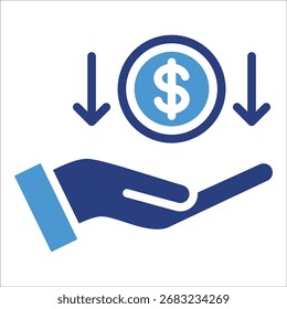Elemento De Ícone De Débito Debitado Como Despesa Indireta Do Design