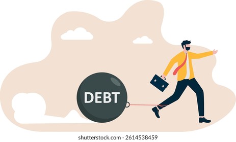 Debt burden , This is a set of business illustrations

