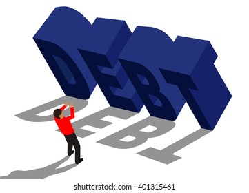 debt and businessman