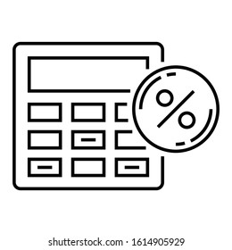 Debt Calculator Vector, Sale Discount Percentage Vector Icon design