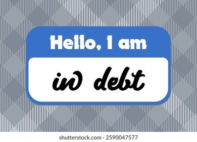 In debt concept illustration. Insolvency, bankruptcy and debt financial issues.