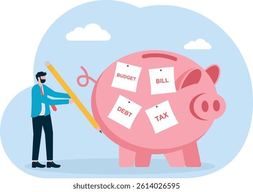 Debt crisis, Financial Stress. Bear high costs. Unemployment or being fired. Debt problem concept.

