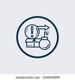 Debt Crisis outline icon. Thin line concept element from risk management icons collection. Creative Debt Crisis icon for mobile apps and web usage