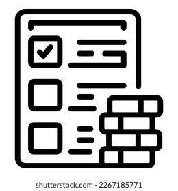 Debt finance icon outline vector. Revenue agency. Business research