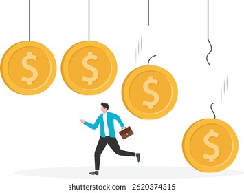 Debt or financial loan crisis, bankruptcy or economic crisis triggered flight and panic,

