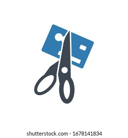 Debt free, Credit card  icon (vector illustration)