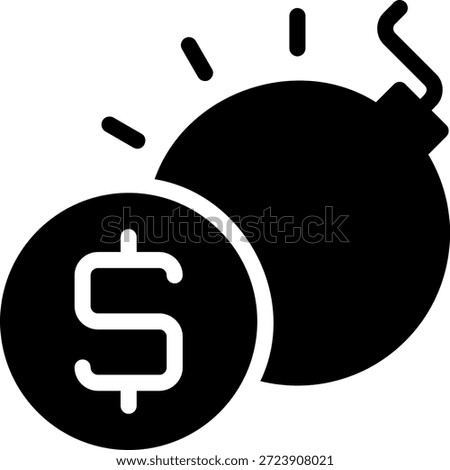 debt glyph icon illustration vector