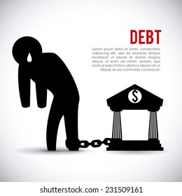 debt graphic design , vector illustration