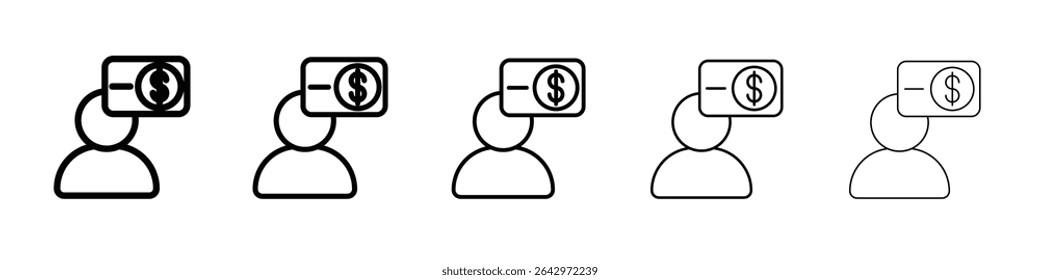 Debt holders icon Flat design on isolated background