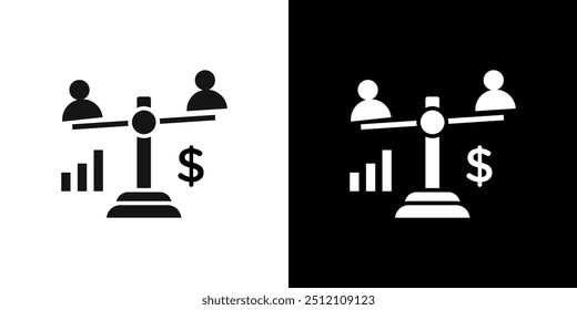 Icono de tenedores de deuda colección de conjunto de relleno plano