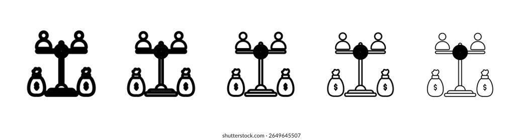Debt holders icon outline simple illustration isolated