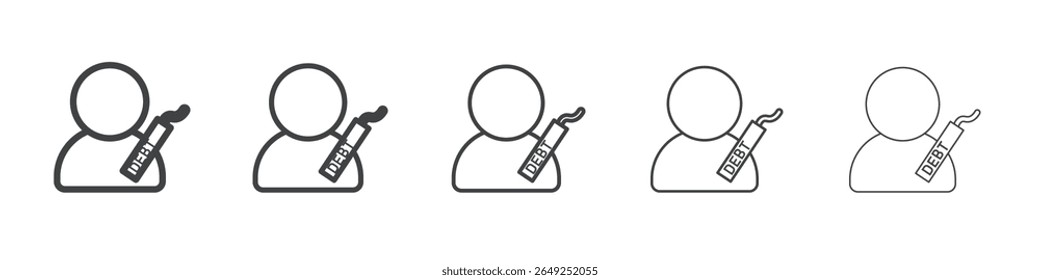 Debt holders icon simple illustration collection symbol