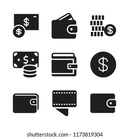 debt icon. 9 debt vector icons set. wallet and dollar icons for web and design about debt theme