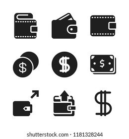 debt icon. 9 debt vector icons set. wallet, dollar symbol and dollar icons for web and design about debt theme