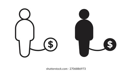 Colección de iconos de deuda. iconos simples modernos para el Web
