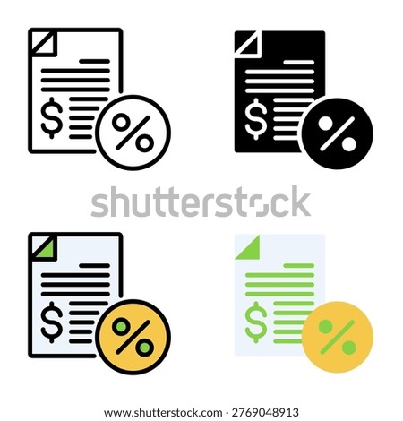 debt icon collection of various styles for design branding, print and digital media