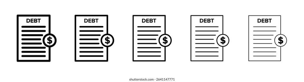 Debt icon concept. graphic design, logo, Web, UI.