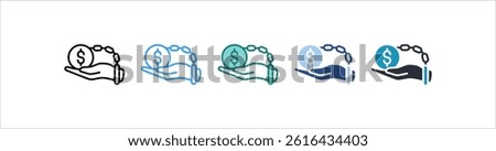 Debt Icon In Different Style Vector