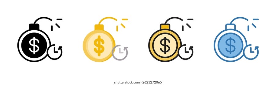 Debt Icon Element For Design