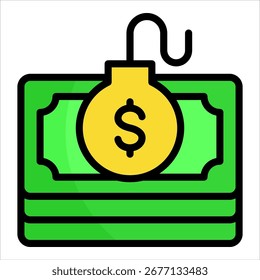 Debt Icon Element For Design
