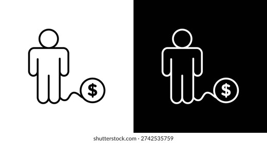 Debt icon Lineal Style Vector Illustration. Vector symbol pictogram