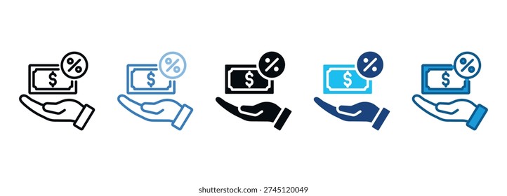 Debt Icon Set Multiple Style Of