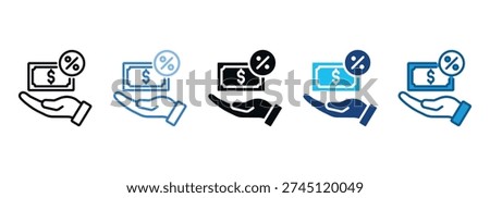Debt Icon Set Multiple Style Of
