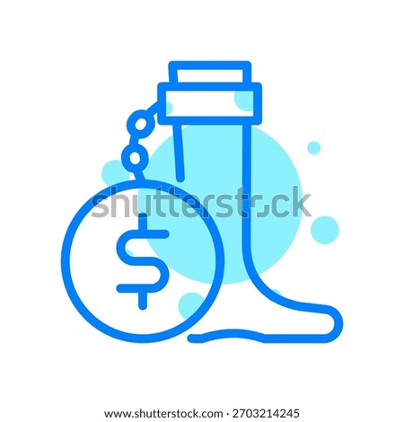 Debt Icon In Shape Vector Illustration