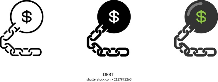Debt icon , vector illustration