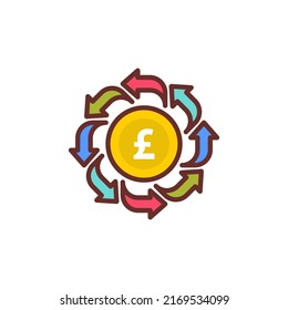 debt icon in vector. Logotype