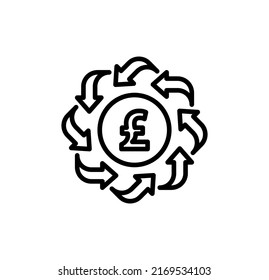 debt icon in vector. Logotype